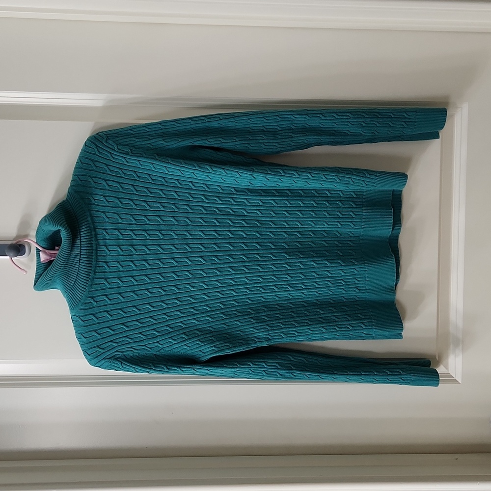 Turtleneck sweater Talbots, green, M